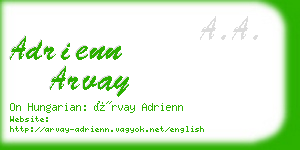 adrienn arvay business card